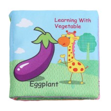 ספר חיות צבעוני משולב נשכן לתינוקות בסגנון ירקות