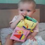 ספר חיות צבעוני משולב נשכן לתינוקות בסגנון צורות