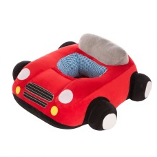ספה מעוצבת ורכה לתינוקות מעוצבת בסגנון מכונית - צבע אדום