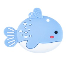 נשכן מעוצב מסיליקון לתינוקות להקלה בצמיחת השיניים - סגנון דג כחול