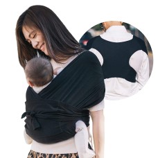 מנשא לתינוק מבד עדין תומך בכתפיים - מידה M צבע שחור