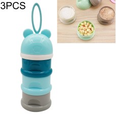 בקבוק אחסון מעוצב לתינוקות עם 3 שכבות רב שימושי - צבע כחול