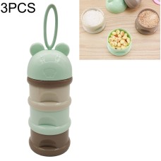 בקבוק אחסון מעוצב לתינוקות עם 3 שכבות רב שימושי - צבע ירוק