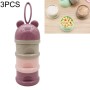 בקבוק אחסון מעוצב לתינוקות עם 3 שכבות רב שימושי - צבע סגול