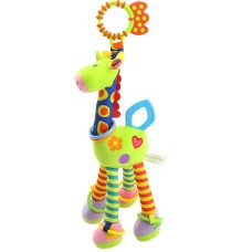 צעצוע נשכן לתינוקות בגילאי 0-1 מעוצב בסגנון ג'ירפה - צבע ירוק
