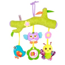 צעצוע למיטת התינוק מגוון צורות וצבעים לגילאי 0-1 סגנון ציפורים