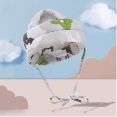 כובע מרופד לתינוקות להגנה מפני פגיעות ראש - סגנון כבשה אפורה