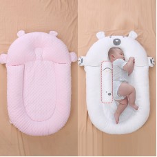 כרית שינה מפנקת ורכה לתינוק לתמיכה מלאה בגוף - צבע ורוד