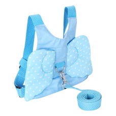 תיק גב מעוצב לילדים עם רצועת הליכה לבטיחות - צבע כחול