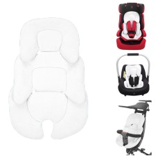 כרית מרופדת לעגלת התינוק ולמושב הבטיחות - צבע לבן