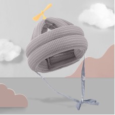 כובע מרופד לתינוקות להגנה מפני פגיעות ראש - צבע אפור