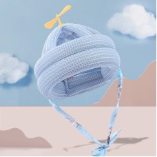 כובע מרופד לתינוקות להגנה מפני פגיעות ראש - צבע כחול