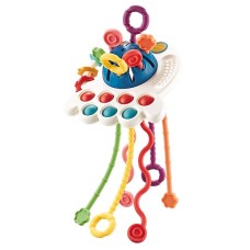 צעצוע פאזל לחיץ ופונקציונלי לתינוק מעוצב בסגנון תמנון - צבע כחול