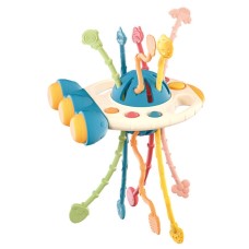 צעצוע פאזל לחיץ ופונקציונלי לתינוק מעוצב בסגנון טיל- צבע כחול