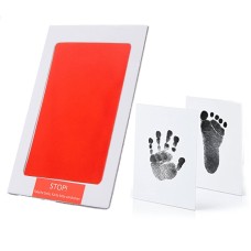 לוח חימר לטביעת כף רגל לתינוקות אינו רעיל - צבע אדום