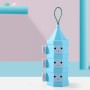 קופסאת אחסון מעוצבת עם 3 תאים לאחסון אבקת חלב - צבע כחול
