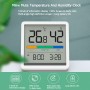 שעון מקורי של שיאומי למדידת לחות וטמפרטורה בחדר עם מסך LCD - לבן